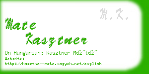 mate kasztner business card